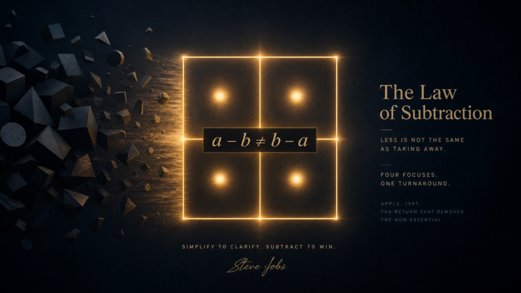 The Law of Subtraction: How Cutting Back Saved Apple and Can Save You
